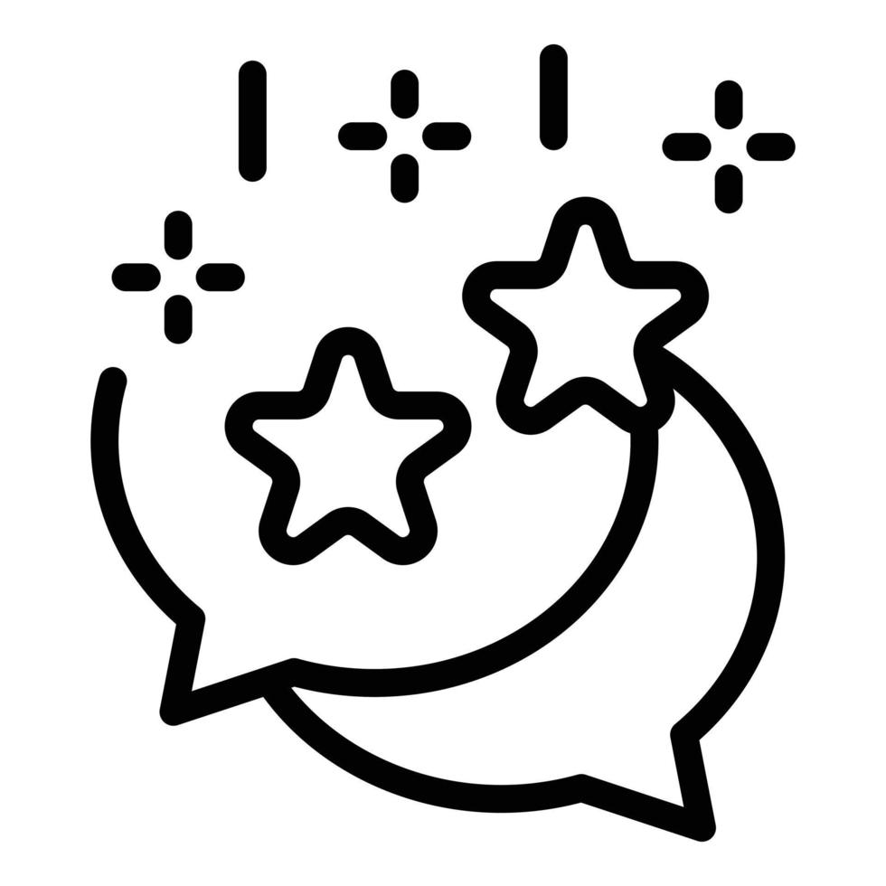 Chat amazed icon outline vector. Celebrate happy vector