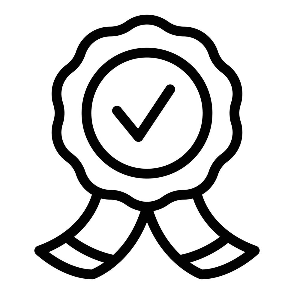 Approved emblem icon outline vector. Money report vector