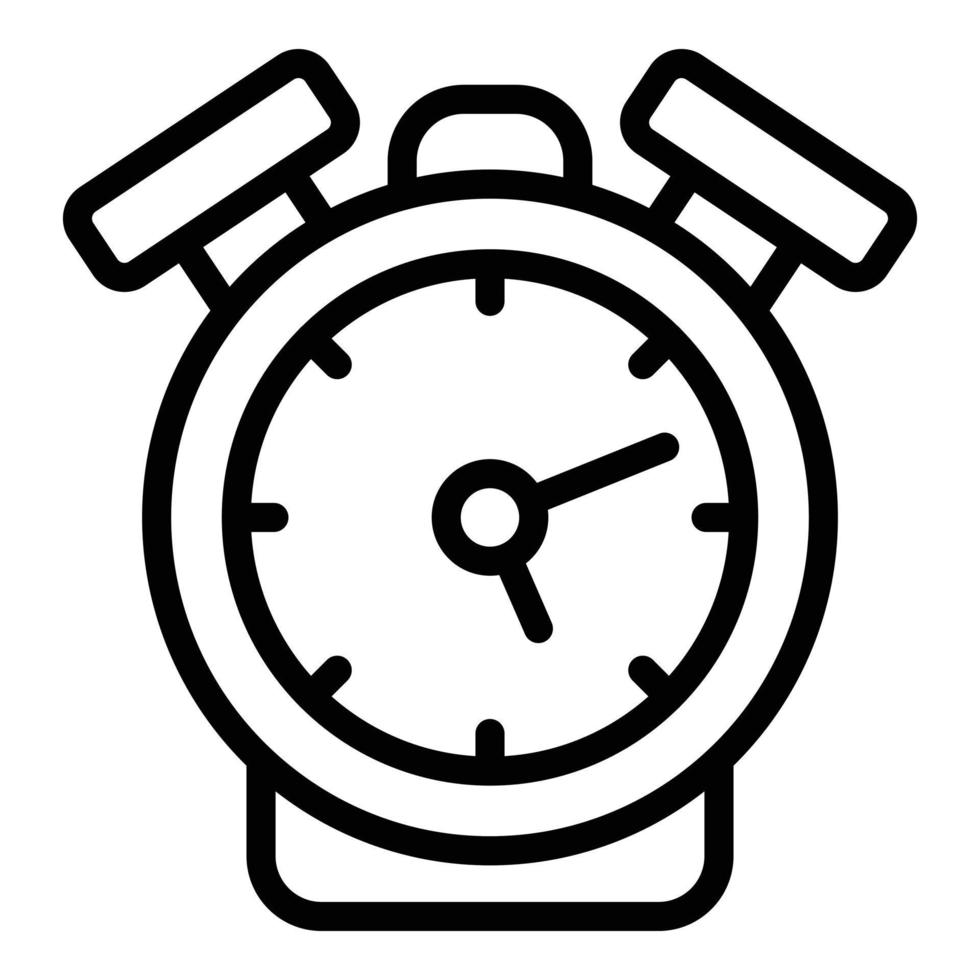 Guard alarm clock icon outline vector. School police vector