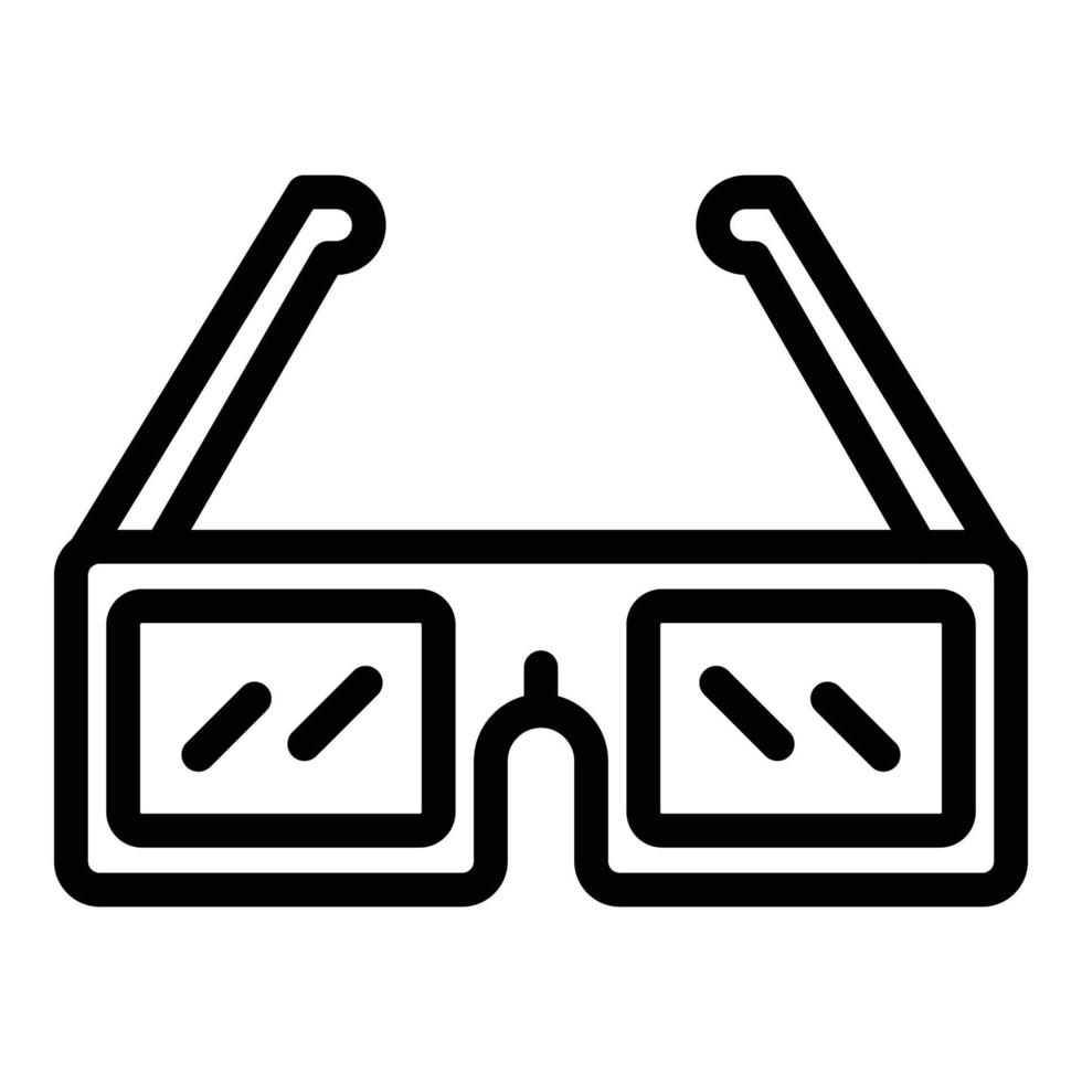 Cinema glasses icon outline vector. Auto drive vector