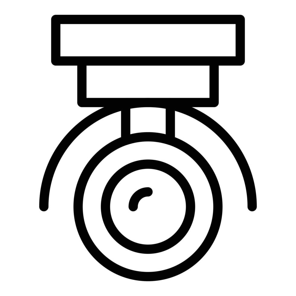 Guard camera icon outline vector. Officer road vector