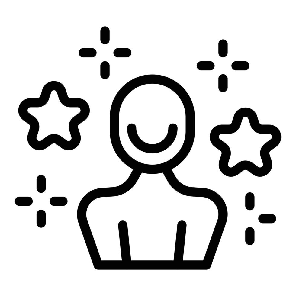 Person activity icon outline vector. Happy delight vector