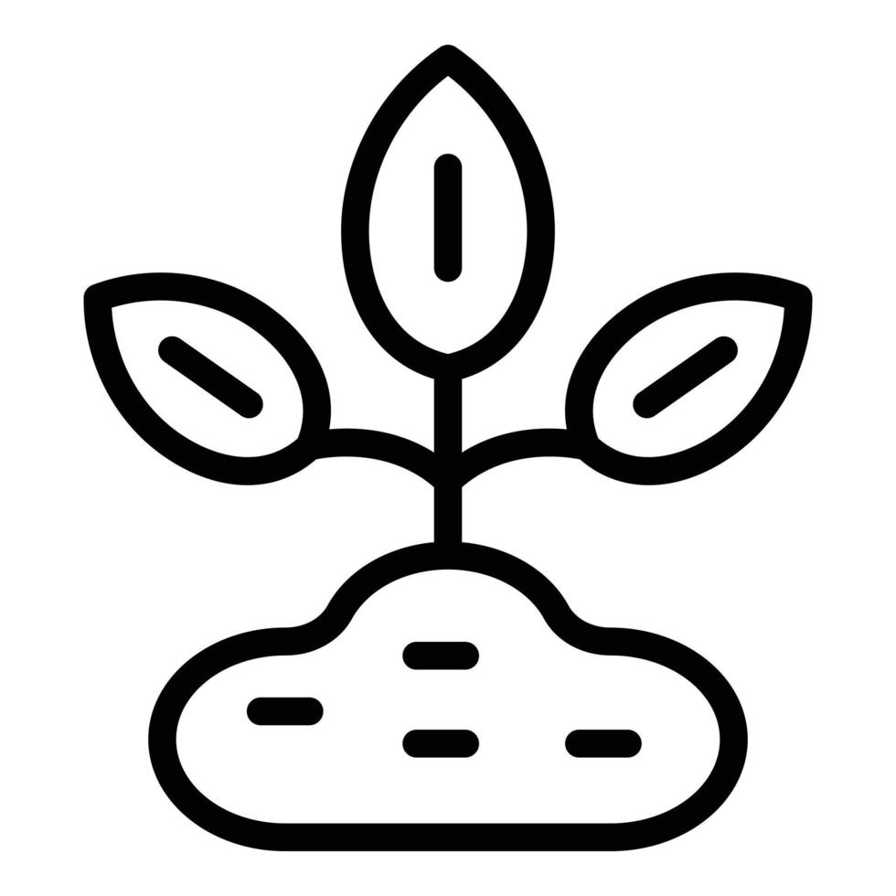Nature plant icon outline vector. Leaf tech vector