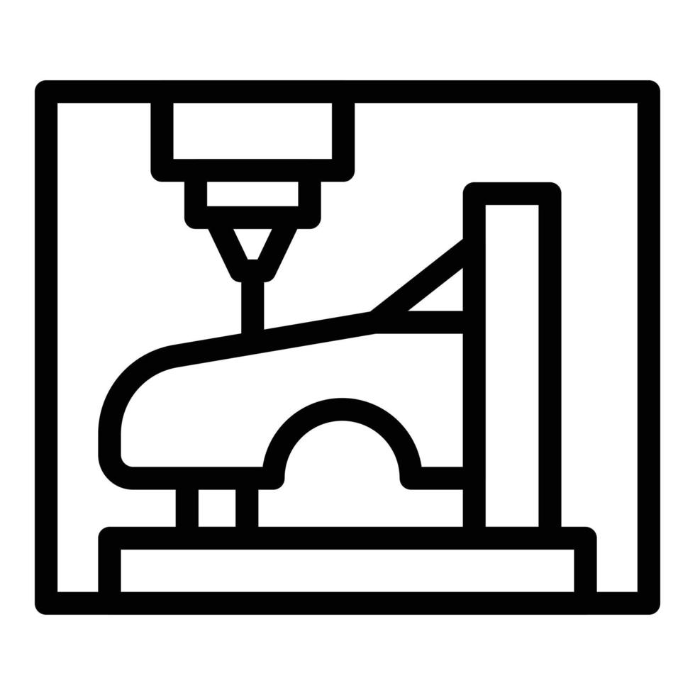 Garage car printing icon outline vector. Print vehicle vector