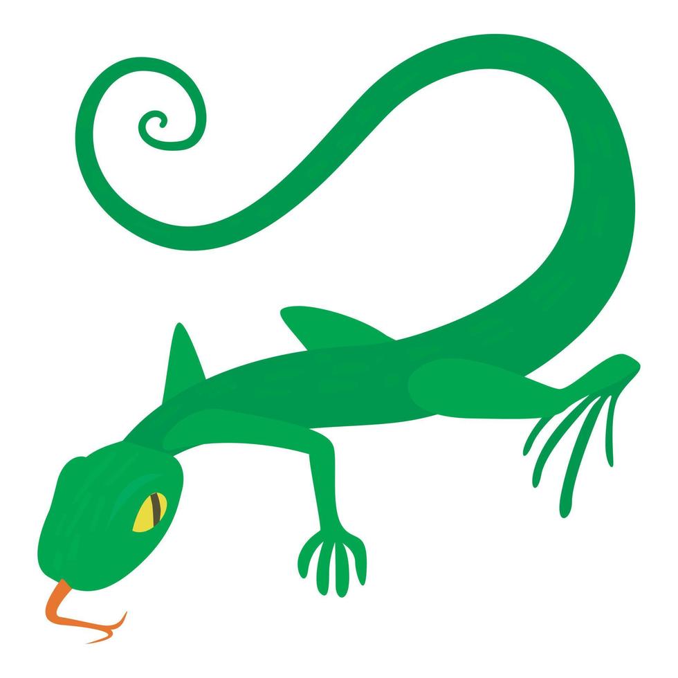 Lizard icon, cartoon style vector