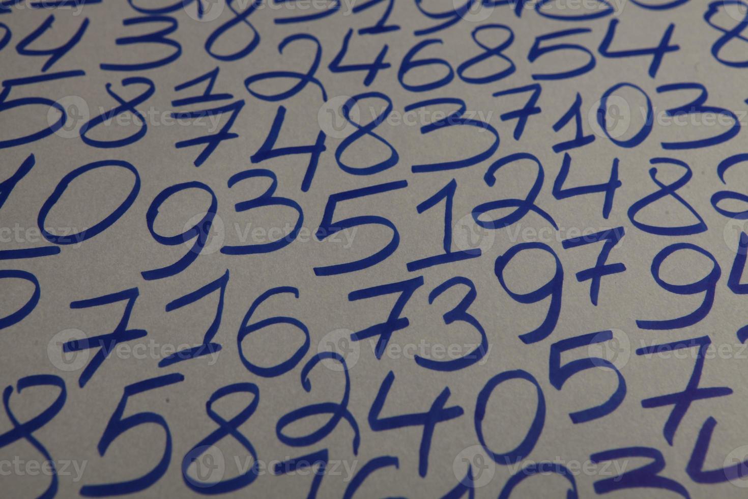 Colorful wooden numbers background. Numbers texture abstraction. Global economy crisis concept. Finance data pattern. photo