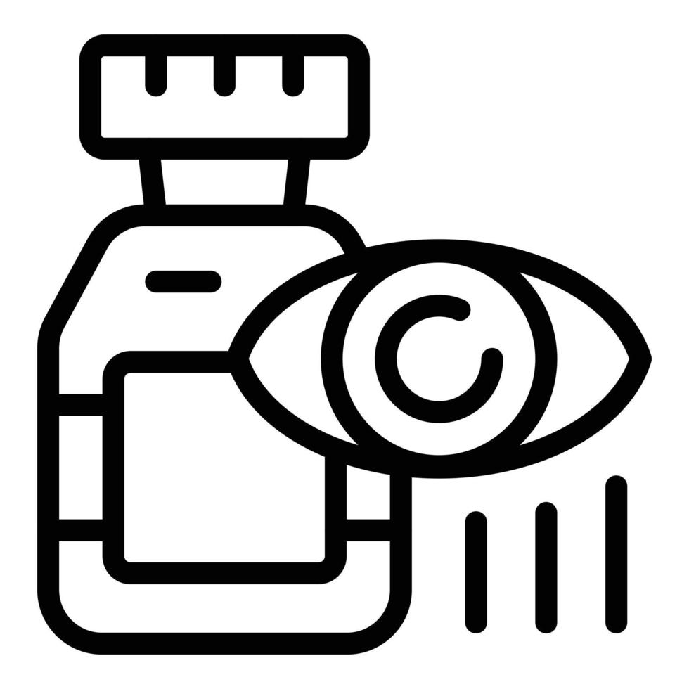 Eye care dropper icon outline vector. Drop health vector