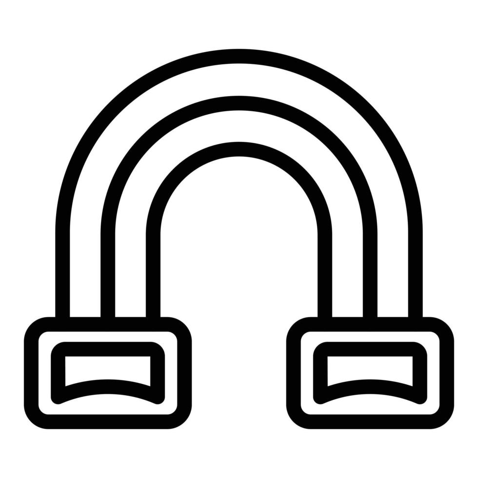 Active espander icon outline vector. Elastic arm vector
