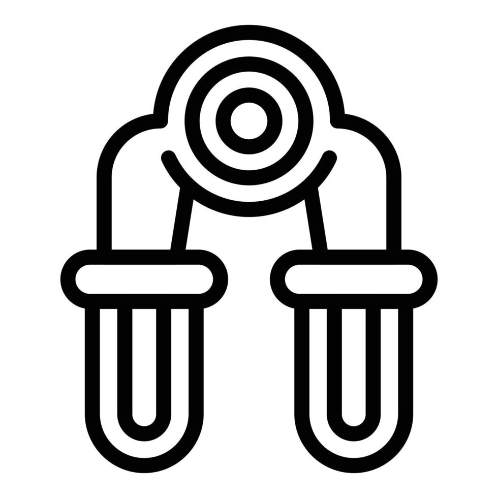 Activity espander icon outline vector. Elastic arm vector