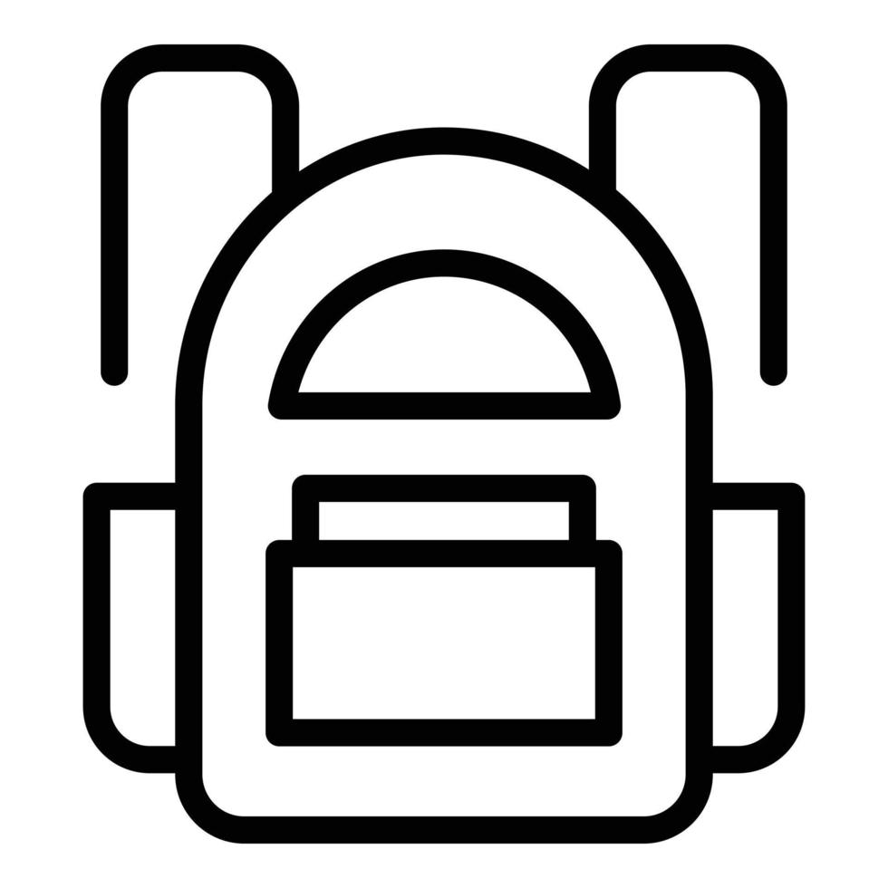 School backpack security icon outline vector. Officer road vector