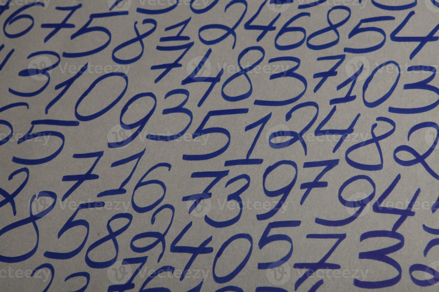 Colorful wooden numbers background. Numbers texture abstraction. Global economy crisis concept. Finance data pattern. photo