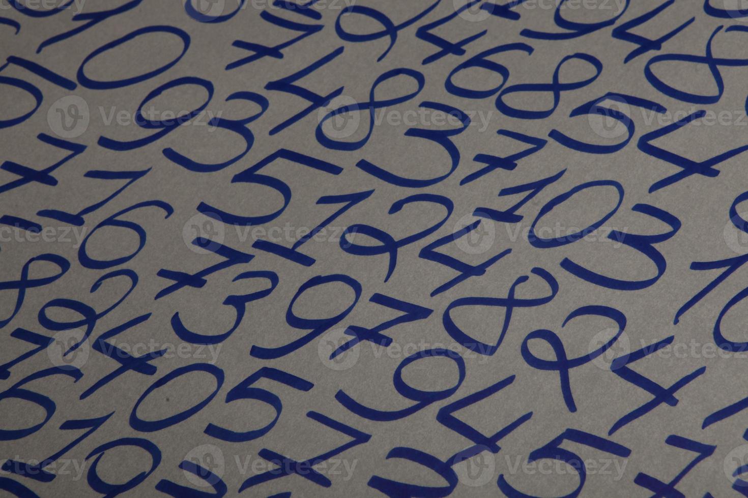 Colorful wooden numbers background. Numbers texture abstraction. Global economy crisis concept. Finance data pattern. photo