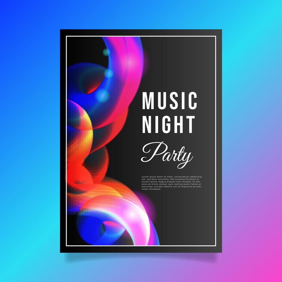 Abstract light effect muscic poster template. - Vector. vector