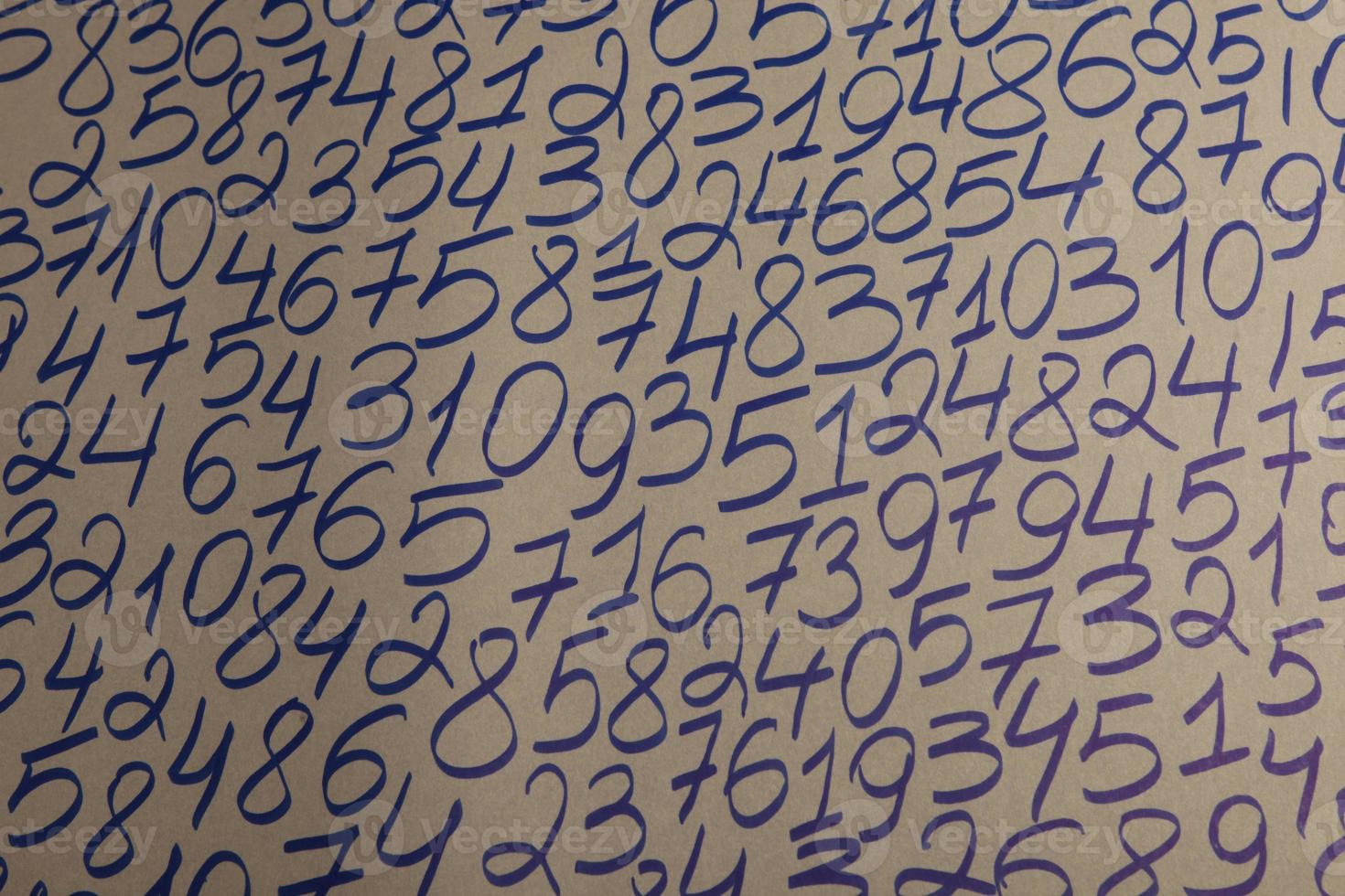Colorful wooden numbers background. Numbers texture abstraction. Global economy crisis concept. Finance data pattern. photo