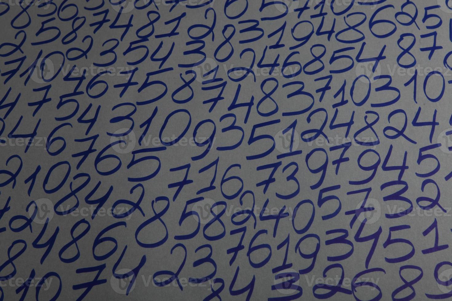 Colorful wooden numbers background. Numbers texture abstraction. Global economy crisis concept. Finance data pattern. photo
