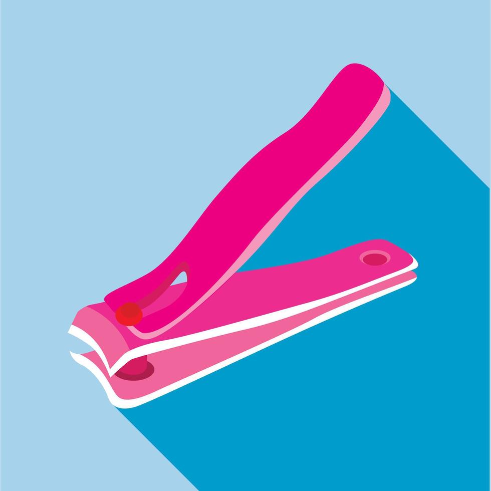 Nail clippers icon, flat style vector