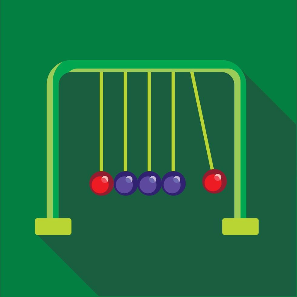 Newtons cradle icon, flat style vector