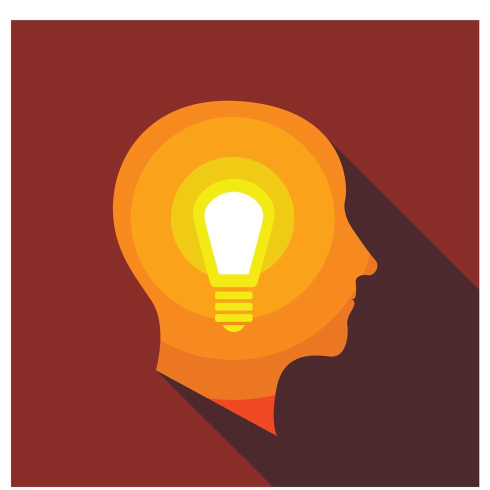 New idea icon, flat style vector