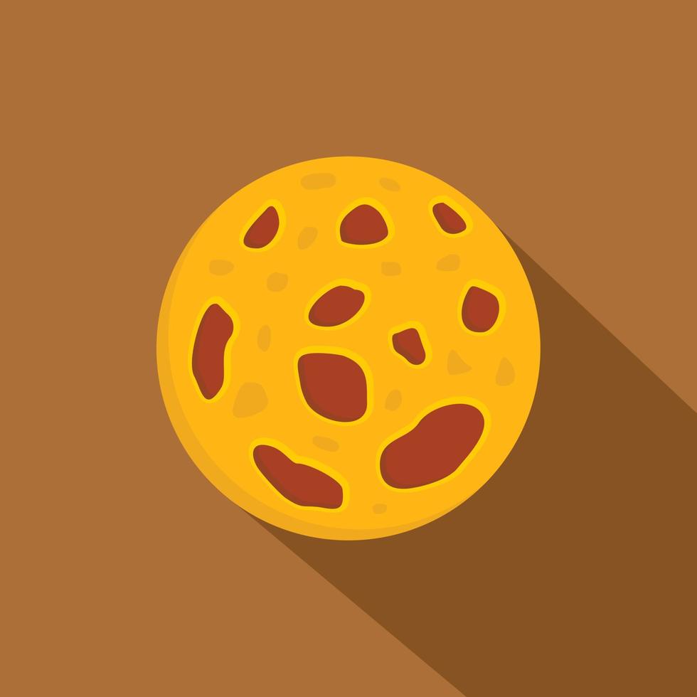 Dead planet icon, flat style vector