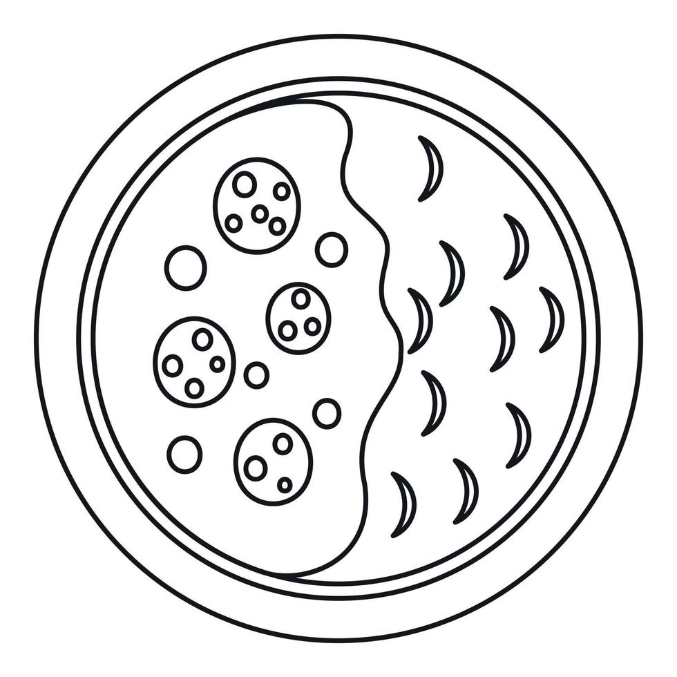 icono de sopa asiática, estilo de contorno vector