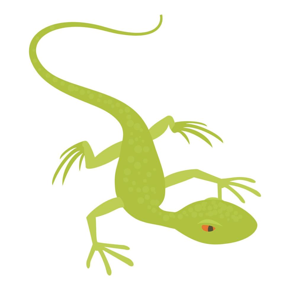 pequeño icono de lagarto, estilo de dibujos animados vector