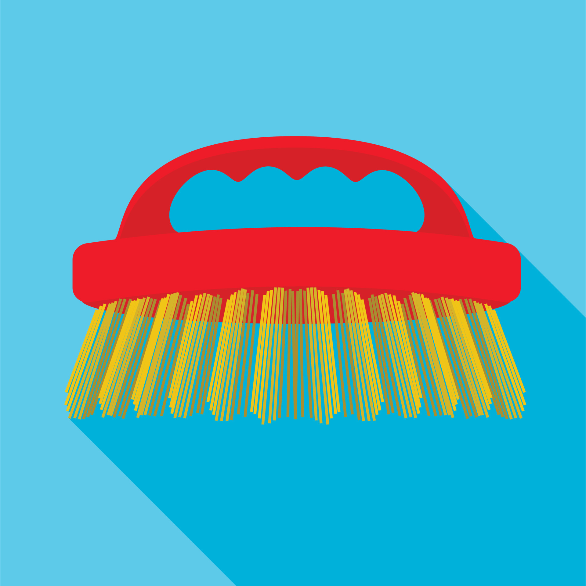 Body brush icon, flat style 15227544 Vector Art at Vecteezy