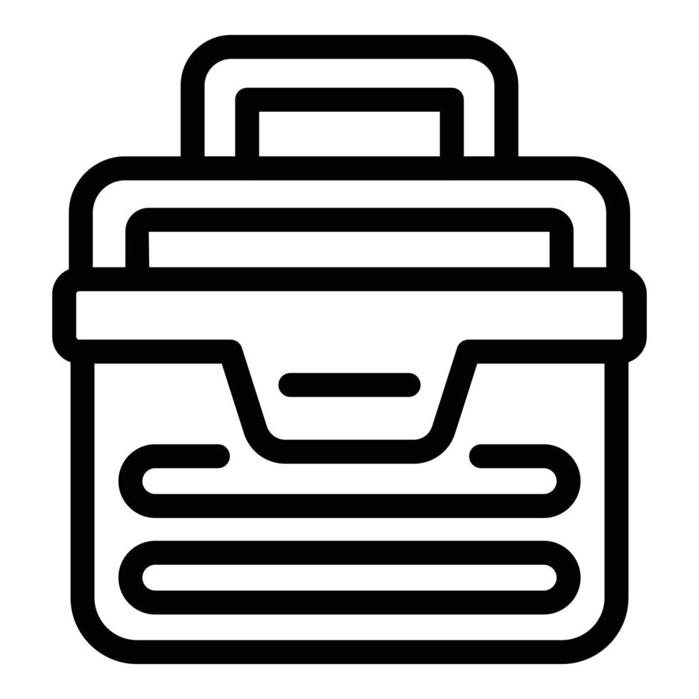 Toolbox kit icon outline vector. Open box vector