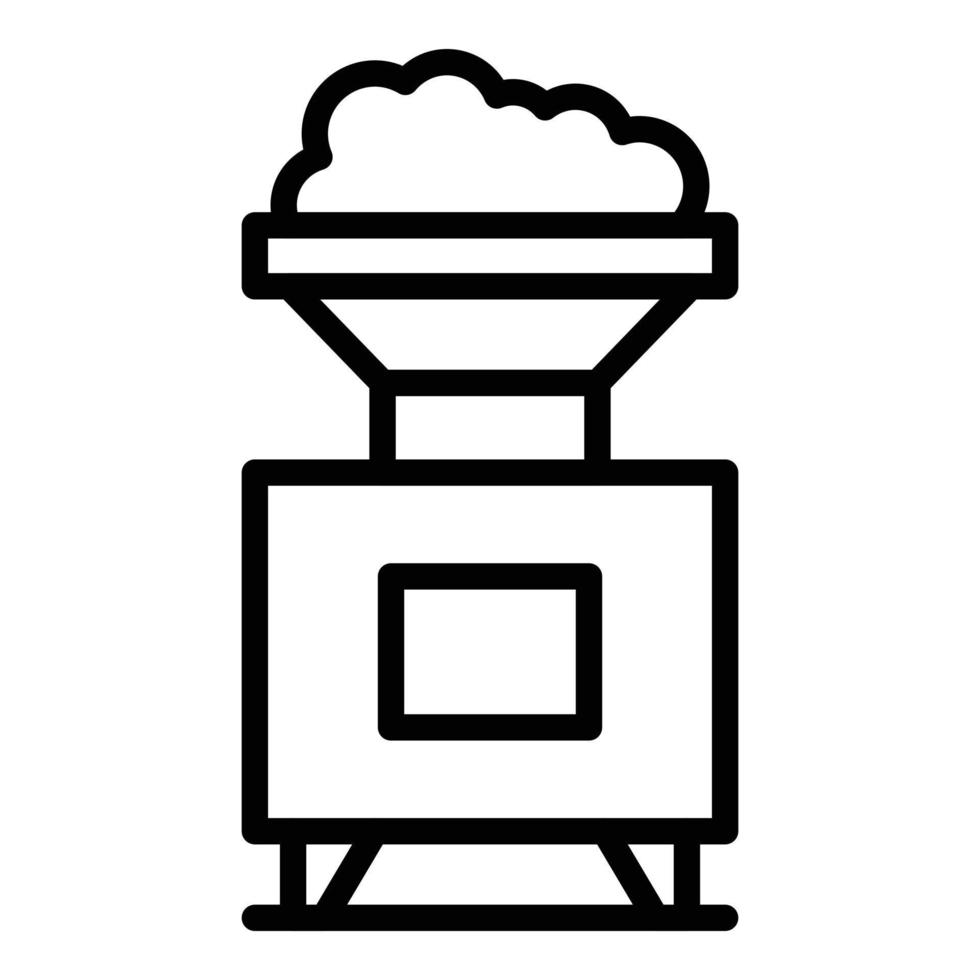 Melting glass machine icon outline vector. Raw sheet vector