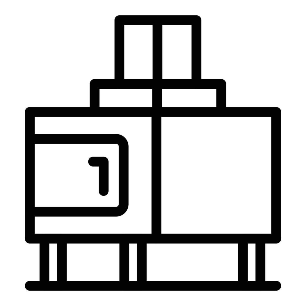 Furnace icon outline vector. Gas fire vector