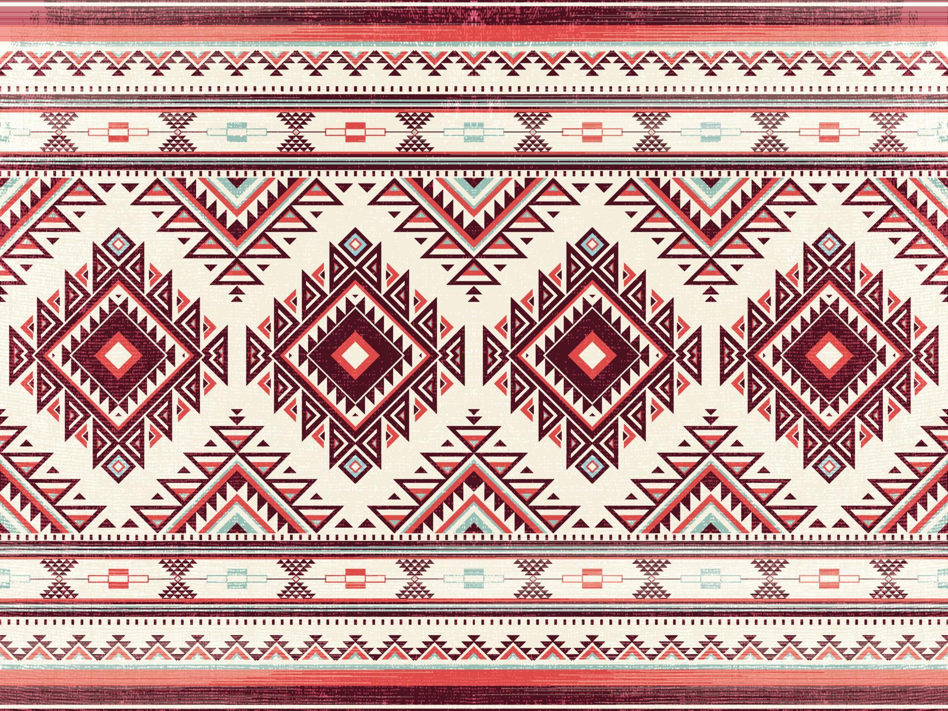 Native american indian ornament pattern geometric ethnic textile