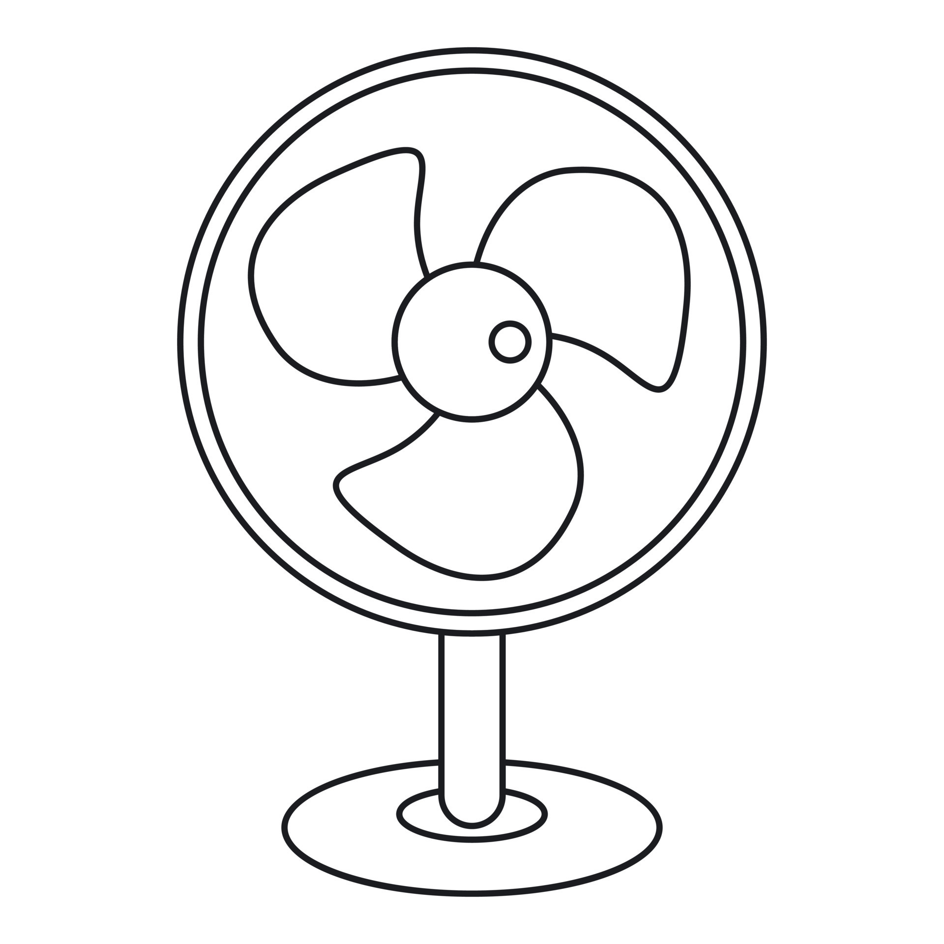 Electric table fan icon, outline style 15227889 Vector Art at Vecteezy