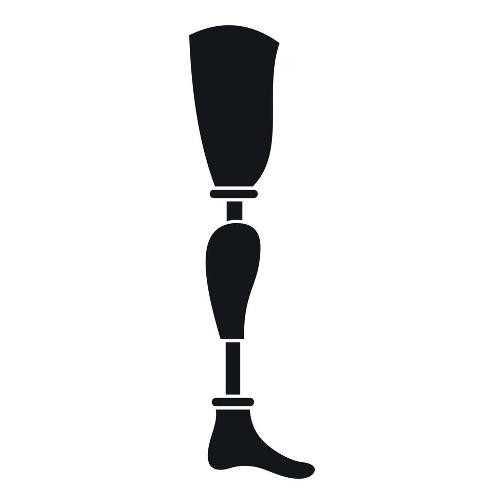 Prosthesis leg icon, simple style vector