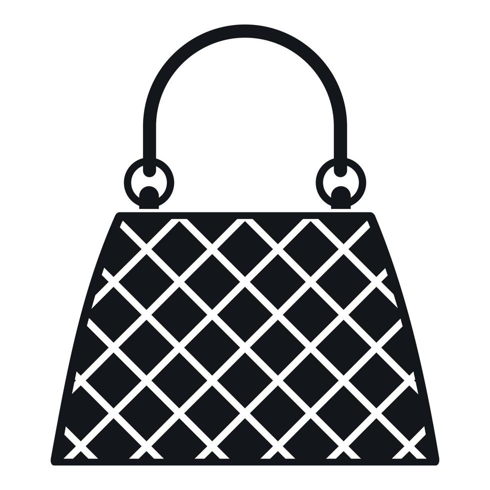 Beautiful bag icon, simple style vector