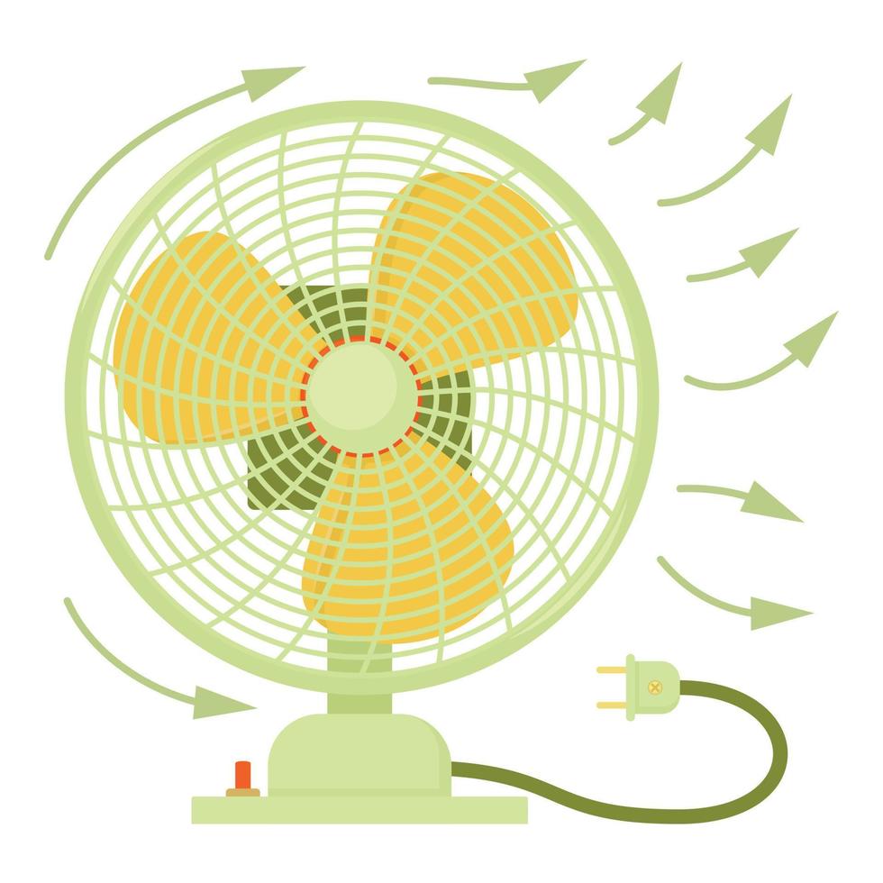 icono de ventilador, estilo de dibujos animados vector