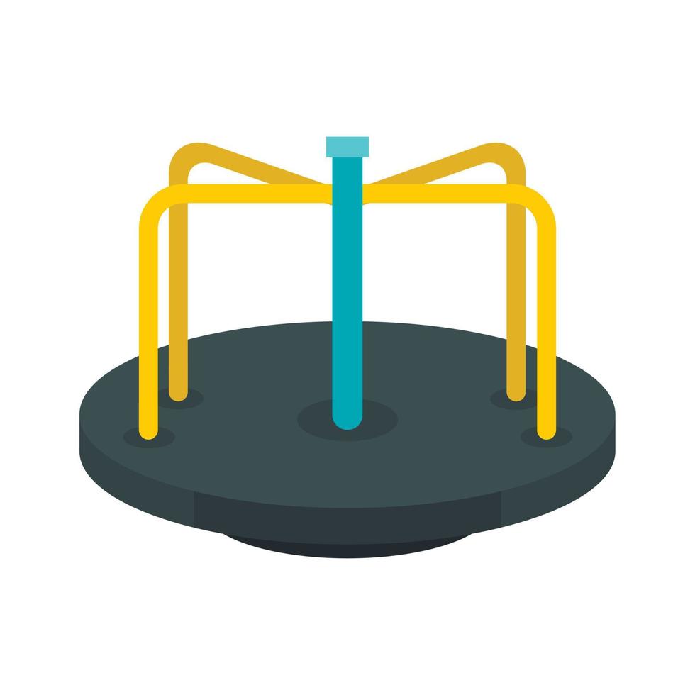 Merry go round icon, flat style vector