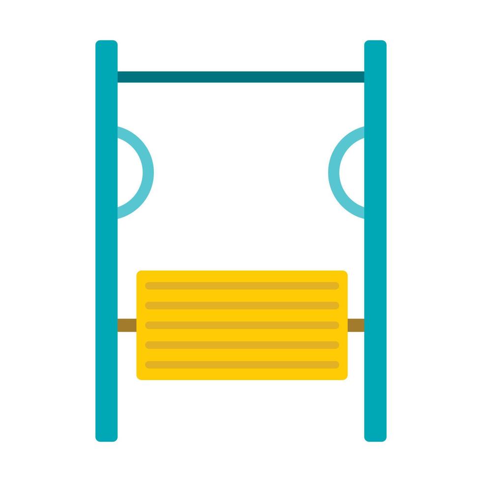 Exerciser on playground icon, flat style vector