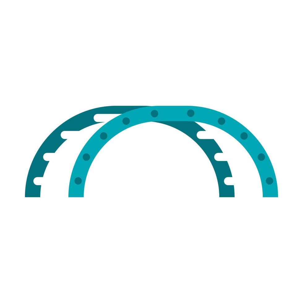 Blue climbing stairs on a playground icon vector