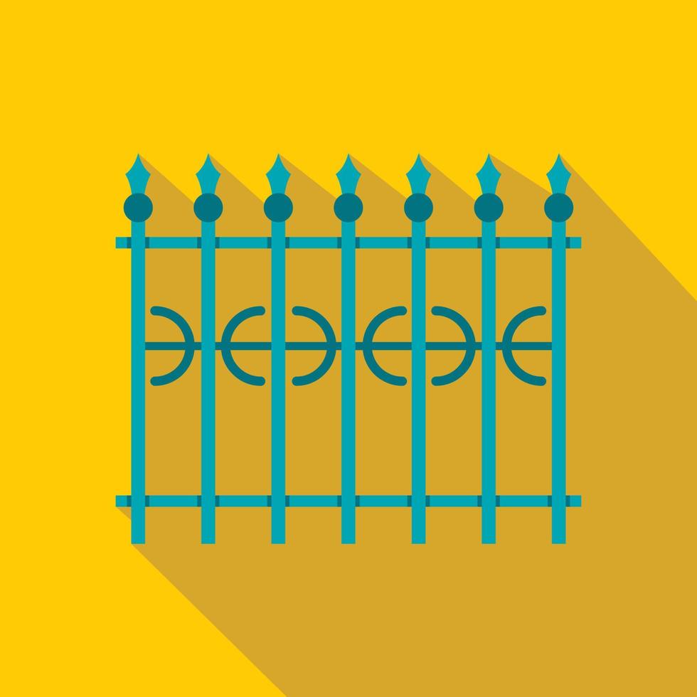 Park fence icon, flat style vector