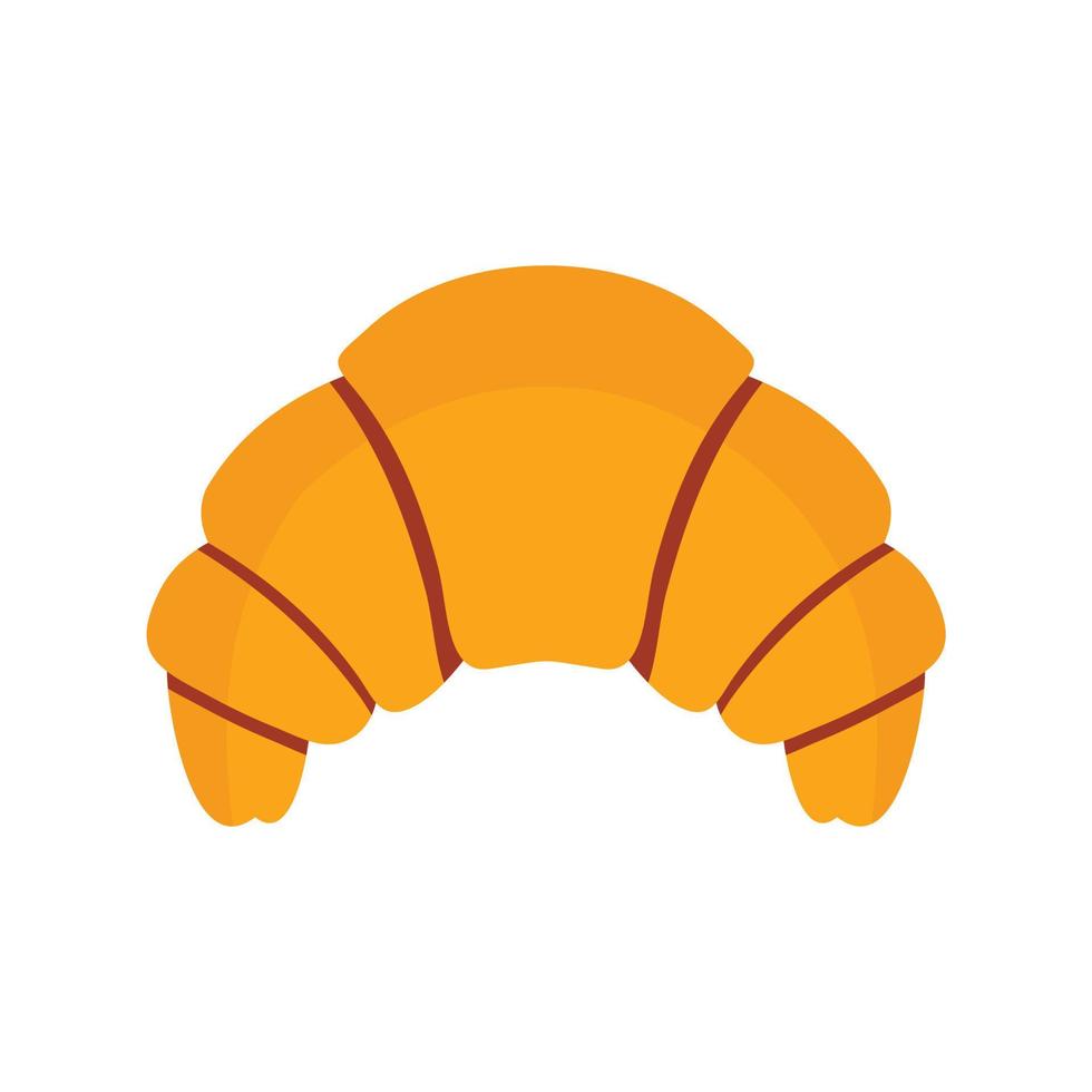 icono de croissant, estilo plano vector