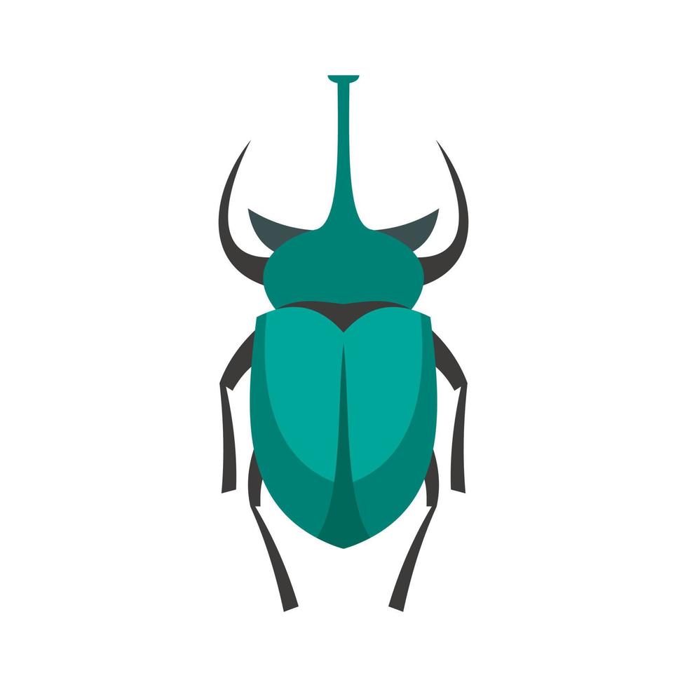 Big beetle icon, flat style vector
