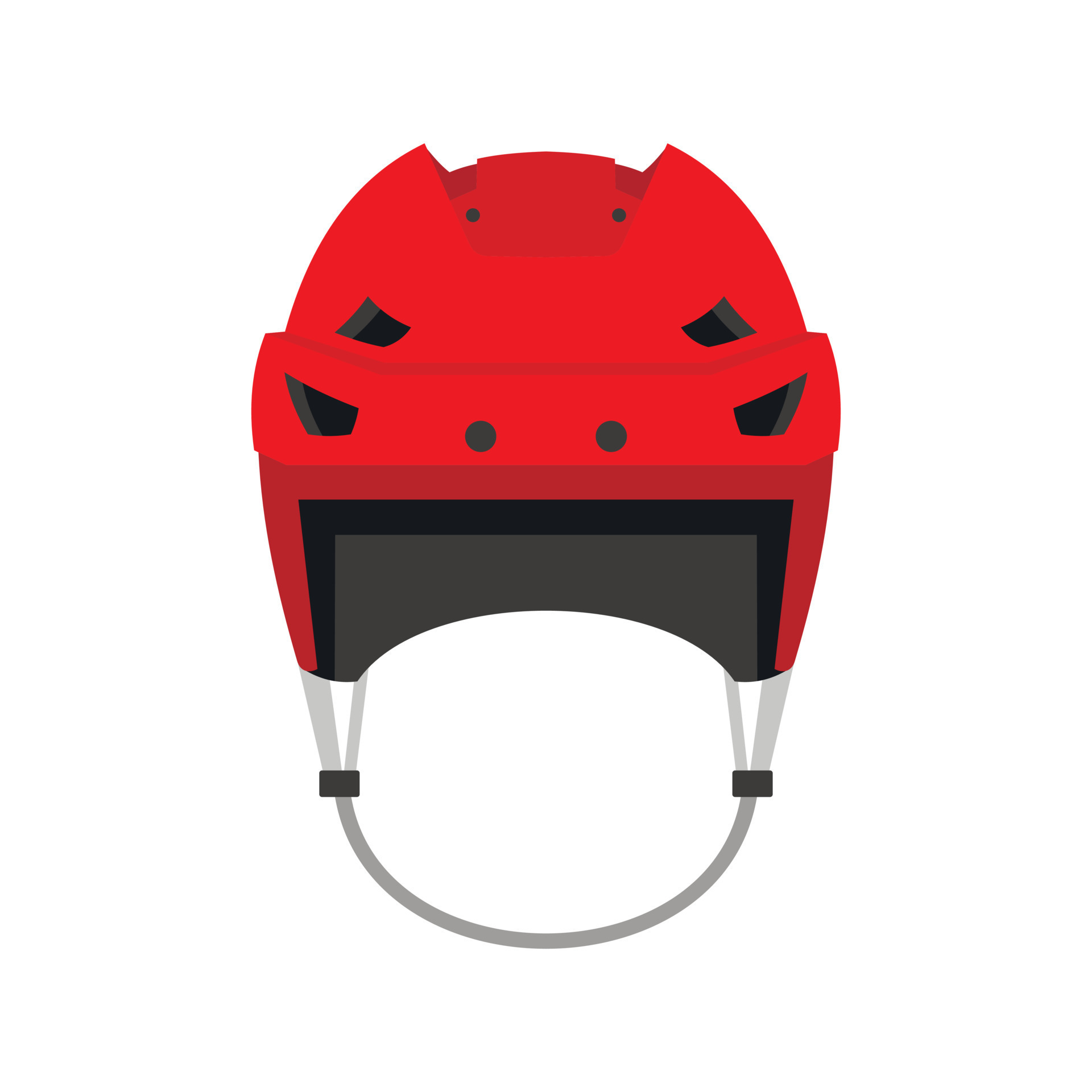 Hockey helmet icon, flat style 15228195 Vector Art at Vecteezy