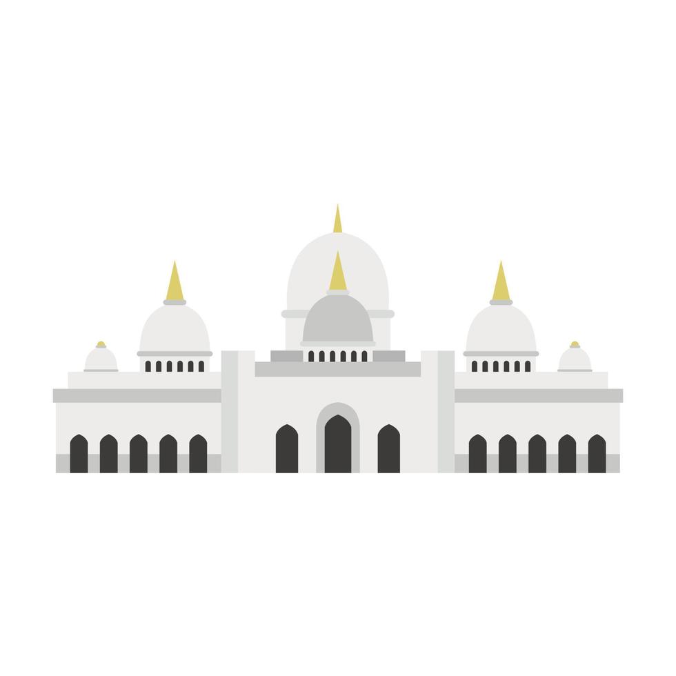 icono de taj mahal, estilo plano vector