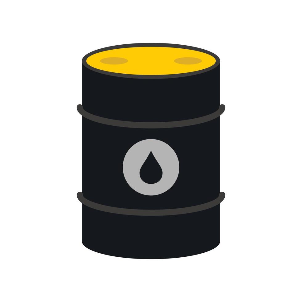 Oil icon, flat style vector