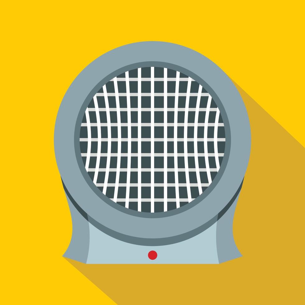 Portable electric heater icon, flat style vector