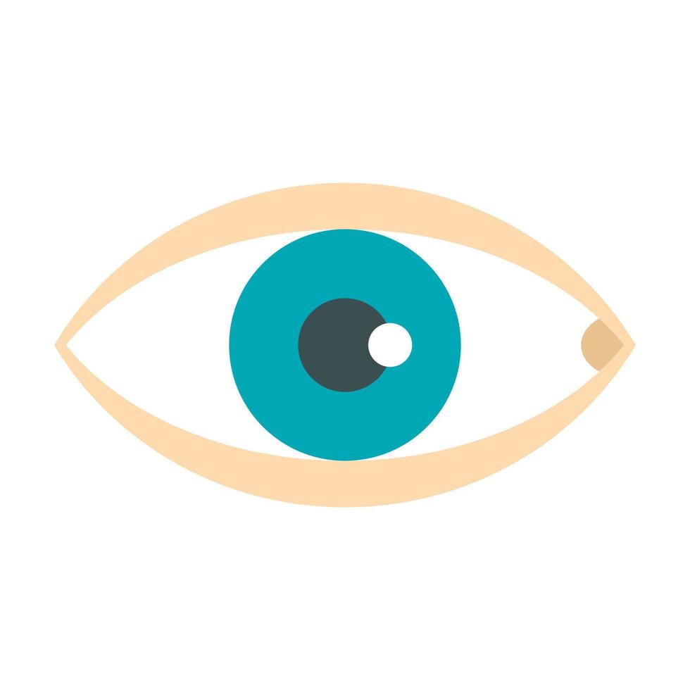 icono de ojo sano, estilo plano vector