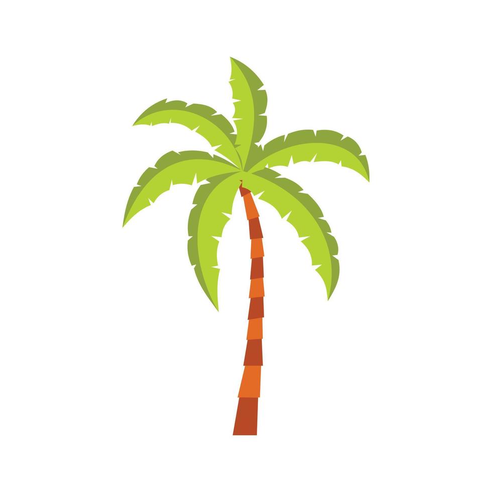 icono de palmera, estilo plano vector