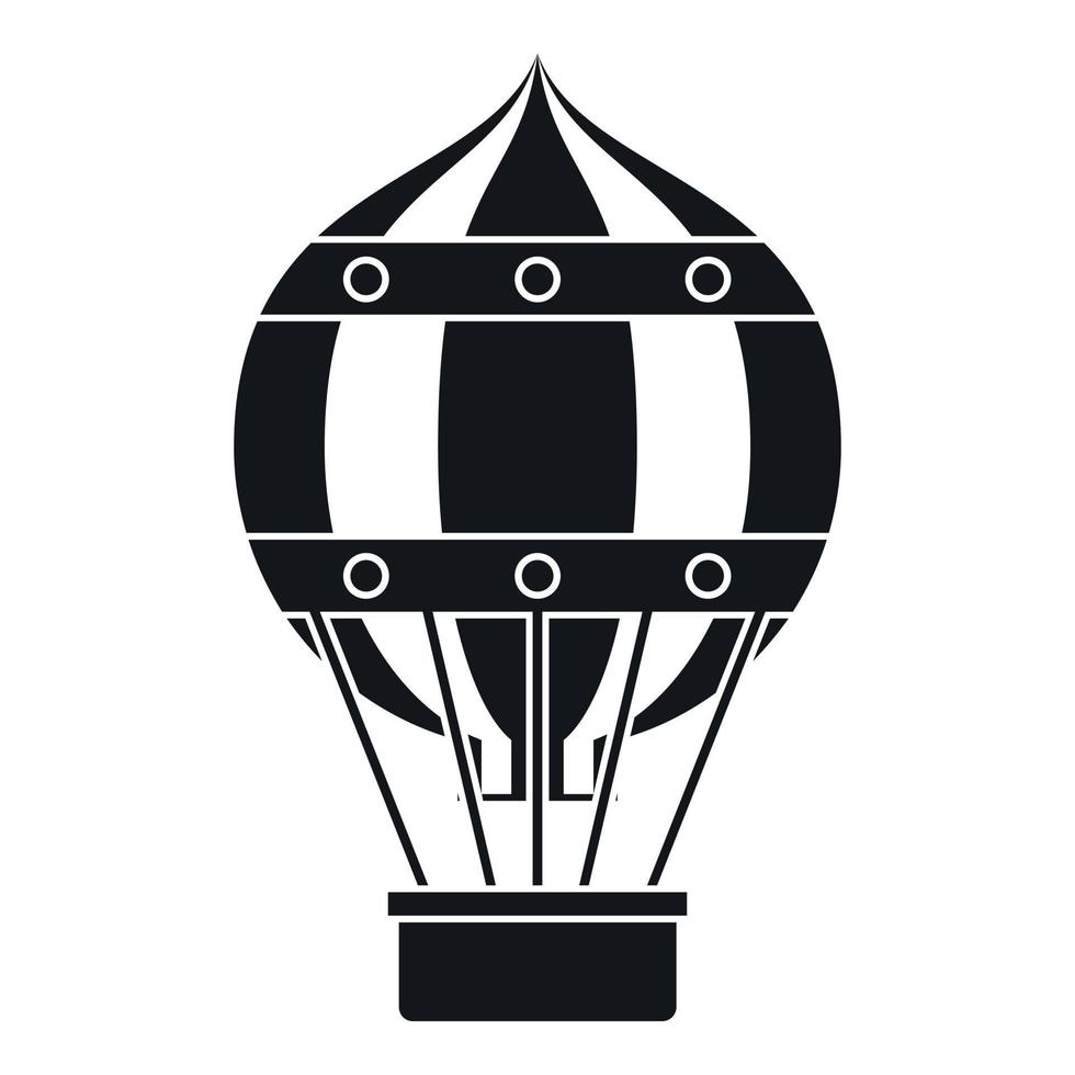icono de globo de helio antiguo, estilo simple vector