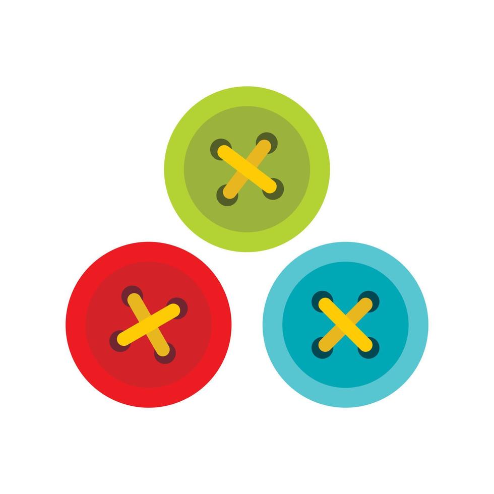 Buttons for sewing icon, flat style vector