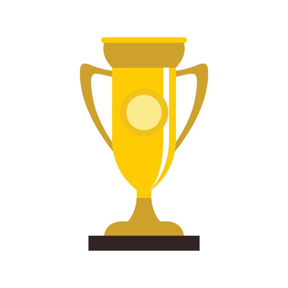 Winning cup icon, flat style vector