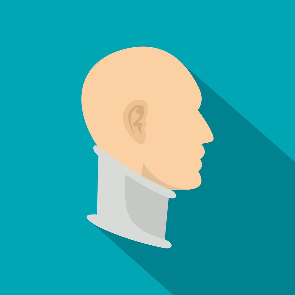 Cervical collar icon, flat style vector